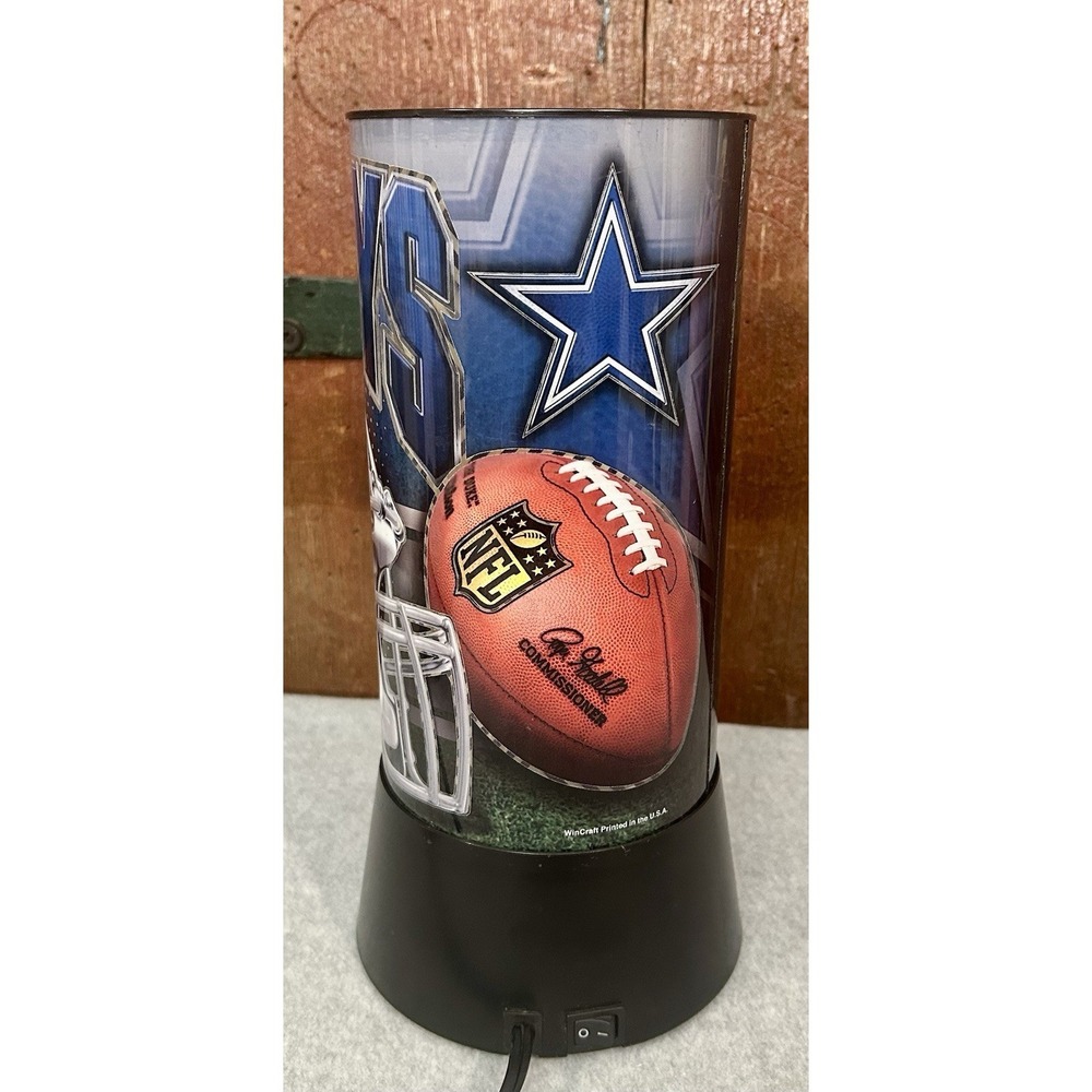 Dallas Cowboys Rotating Lamp NFL Helmet Fan Cave Light Wincraft Tested Working